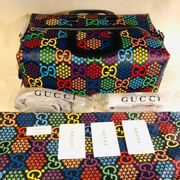 🤩New w/Box Gucci Psychedelic Small Duffle Purse Bag Convertible to Backpack🤩 - Picture 2 of 16